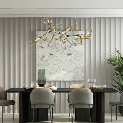 Lustre décoratif LED en métal au design moderne pour intérieur — LZ4XJ9