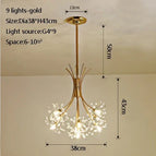 9 lumières dorées / Changeable / CHINE