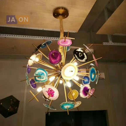 Suspension design en agate de fer pour intérieur raffiné — LZ4X9P2