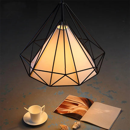 Suspension cage à oiseaux en métal noir avec éclairage LED — LZ4X9P