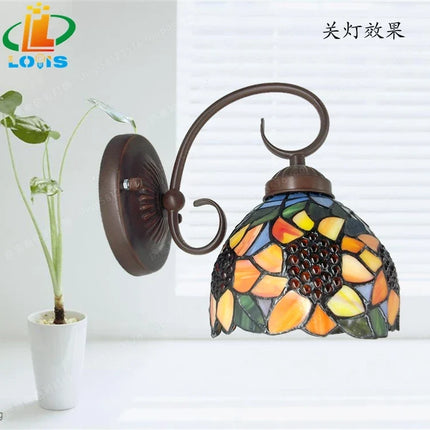 Applique murale en verre tournesol style européen pour jardin et balcon — LZ4P9XQ