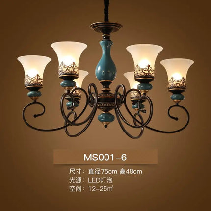 Lustre LED en céramique au style rétro moderne et luxueux — LZ4T9X2