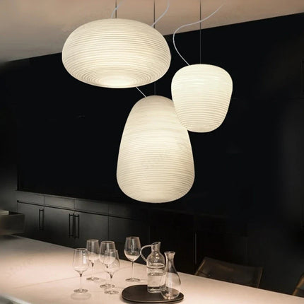 Suspension globe rétro en verre avec abat-jour — LZ4P9XJ