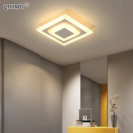 Plafonnier LED décoratif forme ronde et carrée pour maison — LZ4XJ9