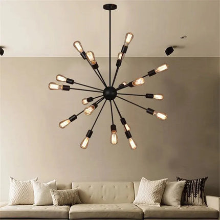 Lustre industriel rétro LED à têtes multiples GZMJ — LZ4X9T2