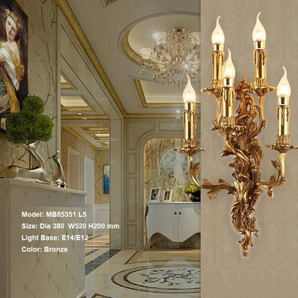 Applique murale vintage style bougie pour hôtel et villa — LZ4X9P2