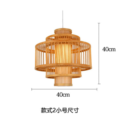 Suspension lumineuse en bois style chinois pour restaurant japonais — LZ4G7T9