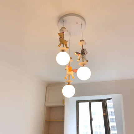 Suspension lampe de chevet en bois moderne pour enfants — LZ4X9T