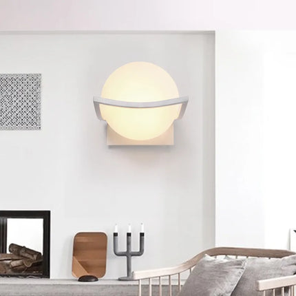 Applique murale LED boule de verre style nordique pour salon et salle de bain — LZ4X9P2