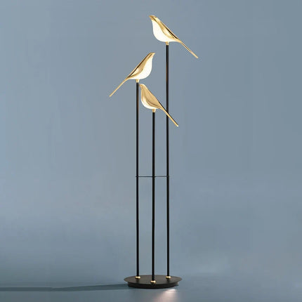 Lampe de table LED design postmoderne oiseau en alliage et acrylique doré — LZ4X9P