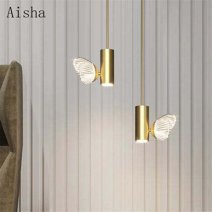Suspension LED artistique papillon style nordique pour cafés et restaurants — LZ4P9XQ