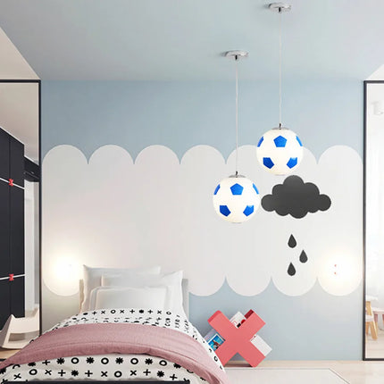 Suspension E27 boule de verre design ballon de basket — LZ4X9T1
