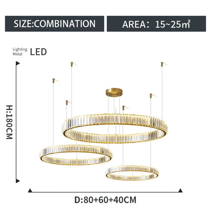 Lustre moderne en cristal élégant et raffiné haut de gamme — LZ4P9X