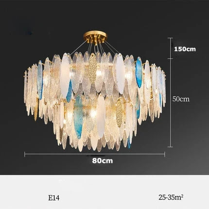 Lustre Art Déco en fer et verre pour éclairage moderne — LZ4X9T