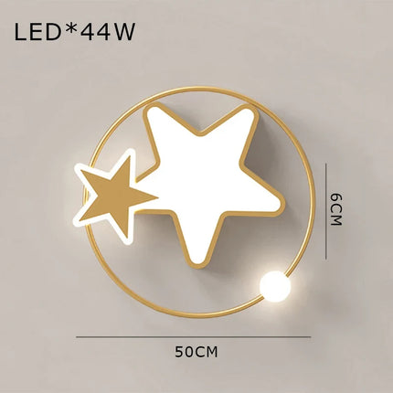 Plafonnier LED créatif forme étoile dorée style nordique intérieur — LZ4X9P2