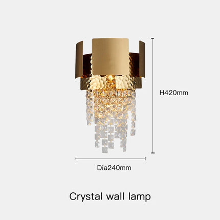 Applique murale LED en cristal pour chevet et salon — LZ4XJ9