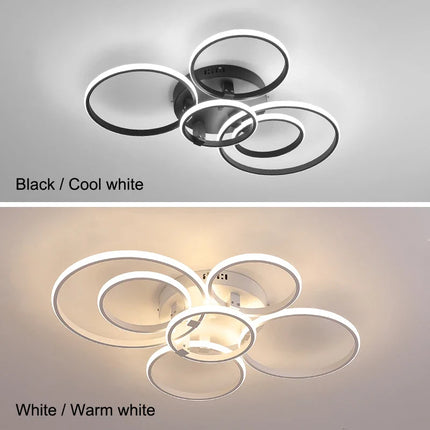 Plafonnier anneaux à LED