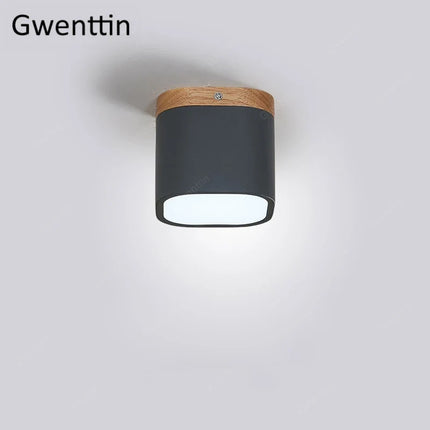 Plafonnier design nordique en bois et fer pour intérieur décoratif — LZ4T9X