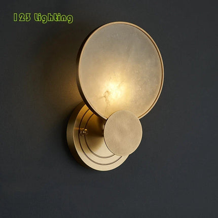 Applique murale LED ronde en marbre naturel au design moderne intérieur — LZ4X9T2