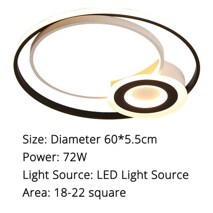 Plafonnier LED rond pour éclairage intérieur décoratif moderne — LZ4T9XQ