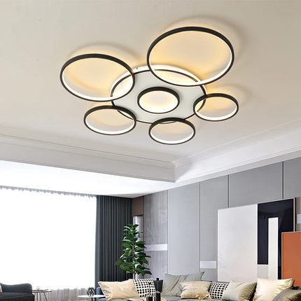 Lustre LED moderne en bois et aluminium pour intérieur — LZ4N7Q2