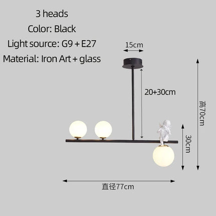 Lustre en verre design pour décoration intérieure moderne — LZ7D9X