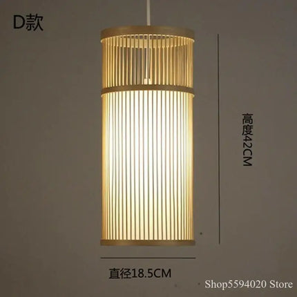 Lustre suspension en bambou style zen pour ambiance relaxante — LZ7D9X