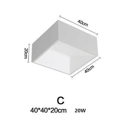 Plafonnier LED carré à intensité variable à installer soi-même — LZ4P9XQ