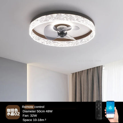 Plafonnier moderne avec ventilateur et éclairage LED 3 couleurs — LZ4X9P
