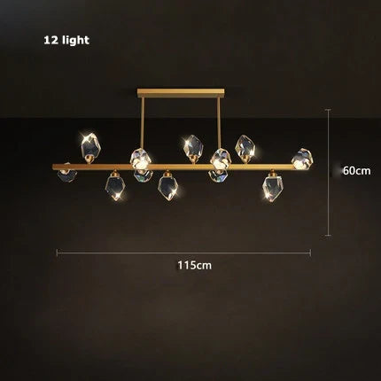 Lustre en cristal et cuivre au style art déco moderne — LZ4X9T2P