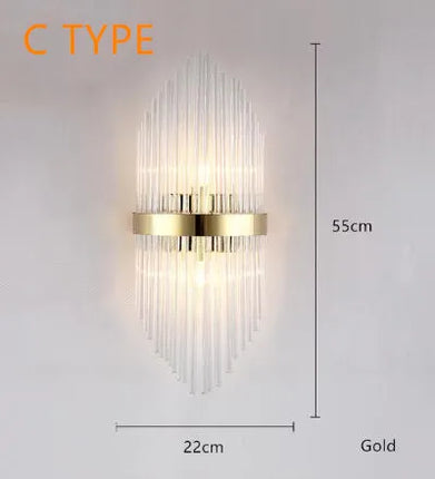 Applique murale en cristal pour décoration rétro et moderne — LZ4X9P2