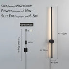 B Noir 100cm / Blanc chaud Pas de télécommande