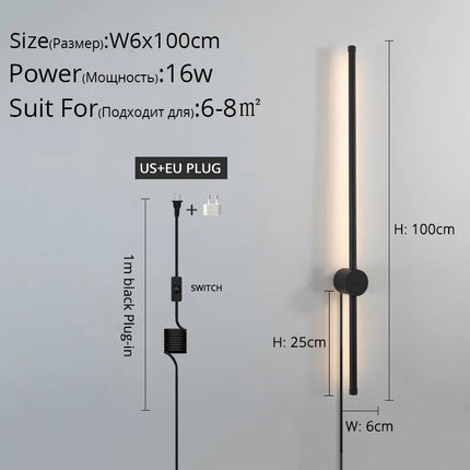 Simple avec prise 	 applique murale LED moderne lumières salon étude chambre chevet couloir allée salon cuisine lampe éclairage intérieur