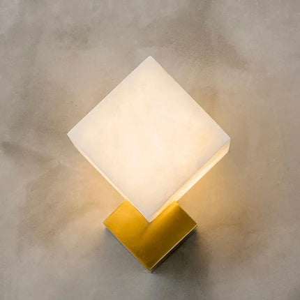 Applique murale carrée en jade avec LED pour salon et chambre — LZ4T9X