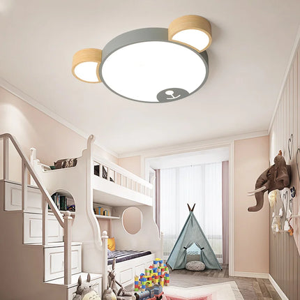 Plafonnier LED moderne en bois forme ours créative — LZ4X9P2