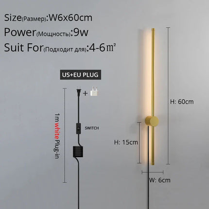 Simple avec prise 	 applique murale LED moderne lumières salon étude chambre chevet couloir allée salon cuisine lampe éclairage intérieur
