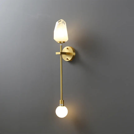 Applique murale en verre et cuivre doré pour intérieur design — LZ4X9T