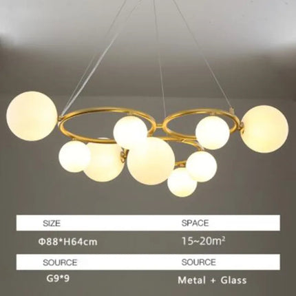 Suspension moderne en verre avec ampoule intégrée pour intérieur — LZ4P9XQ