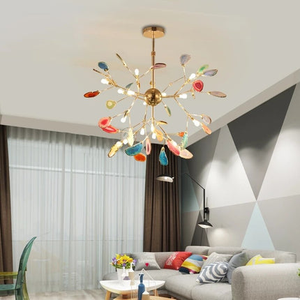 Lustre moderne LED en cristal coloré Sariya — LZ4M9XQ