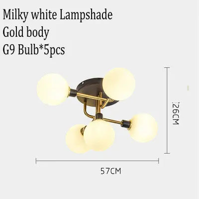Lustre moderne en verre gris fumée pour intérieur — LZ4X9P2
