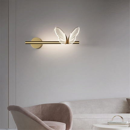 Applique murale papillon en métal doré design — LZ4X9T