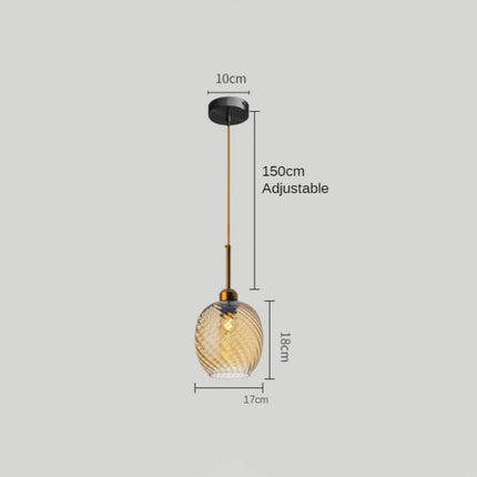 Suspension LED moderne avec abat-jour en verre Alvaro — LZ4X9T2