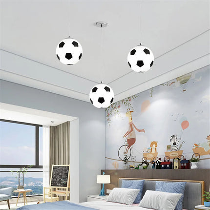 Suspension E27 boule de verre design ballon de basket — LZ4X9T1