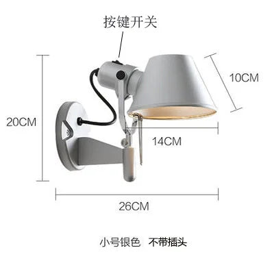 Applique murale LED à bras long pliable et réglable pour lecture — LZ4X9T
