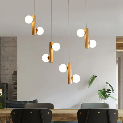 Suspension en bois au design post-moderne et simplicité lumineuse — LZ4XJ9