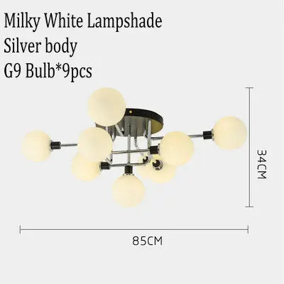 Lustre moderne en verre gris fumée pour intérieur — LZ4X9P2