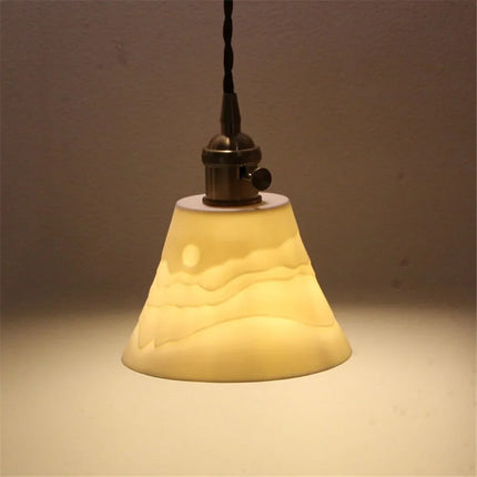plafonnier moderne rustique céramique abat-jour suspension design loft
