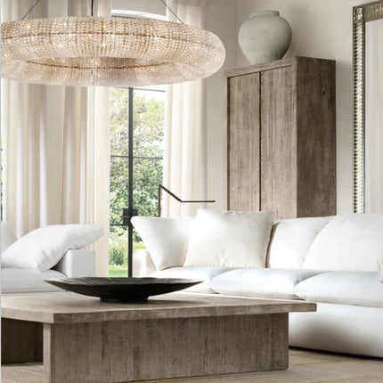 Lustre LED moderne avec anneau en cristal — LZ4P9X2