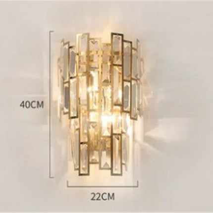 Applique murale moderne en cristal pour décoration intérieure élégante — LZ4X9T2