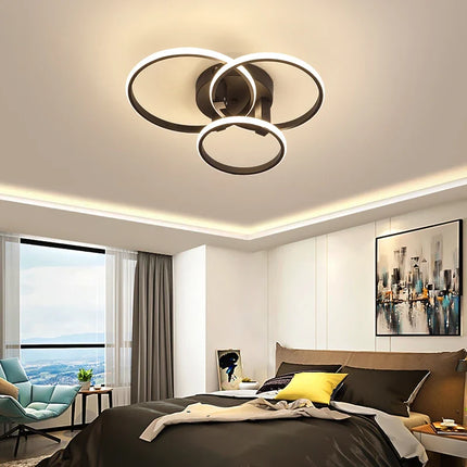 Plafonnier LED moderne cercle dimmable avec télécommande pour salon et chambre — LZ4X9J